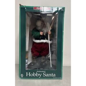 Vintage Holiday Time Creation Animated Hobby Santa Christmas Collectible Golfing